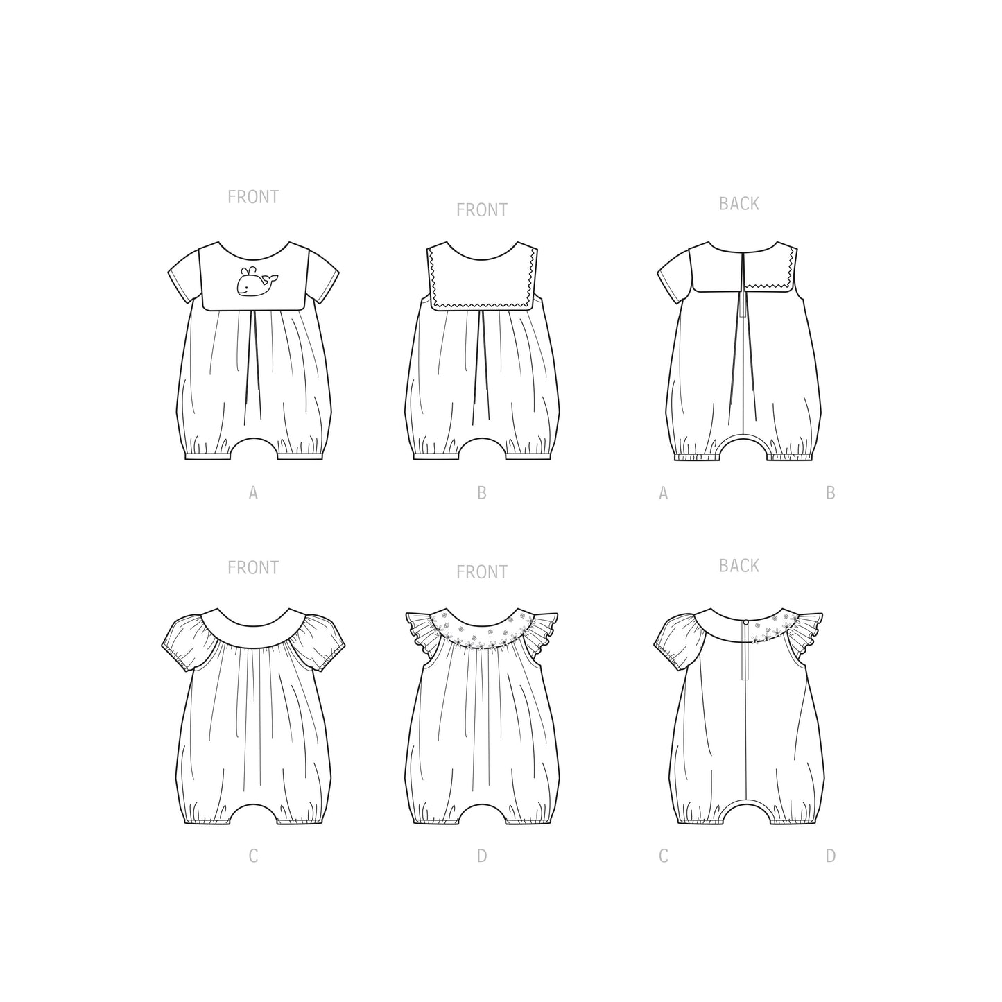 Simplicity Pattern S9484 Babies' Rompers