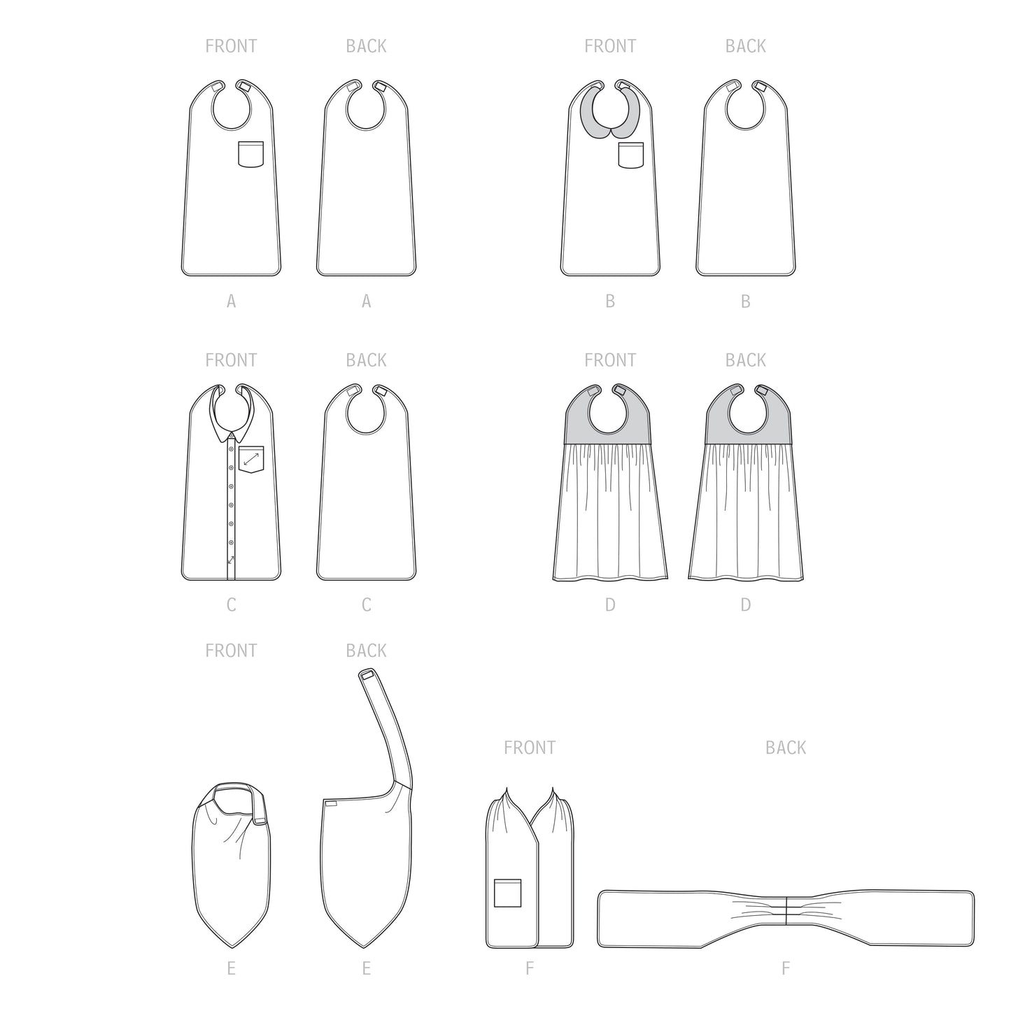 Simplicity Pattern S9489 Adult Bibs