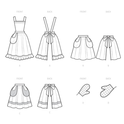 Simplicity Pattern S9496 Misses' Vintage Apron