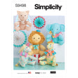 Simplicity Pattern S9498 Easy Plush Animals