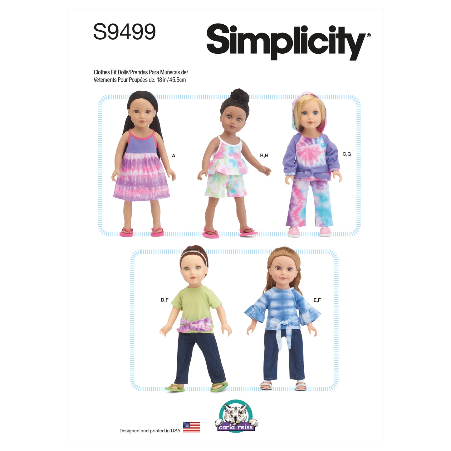 Simplicity Pattern S9499 18" Doll Clothes