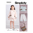 Simplicity Pattern S9504 Children's Jacket, Skirt, Cropped Pants and Purse