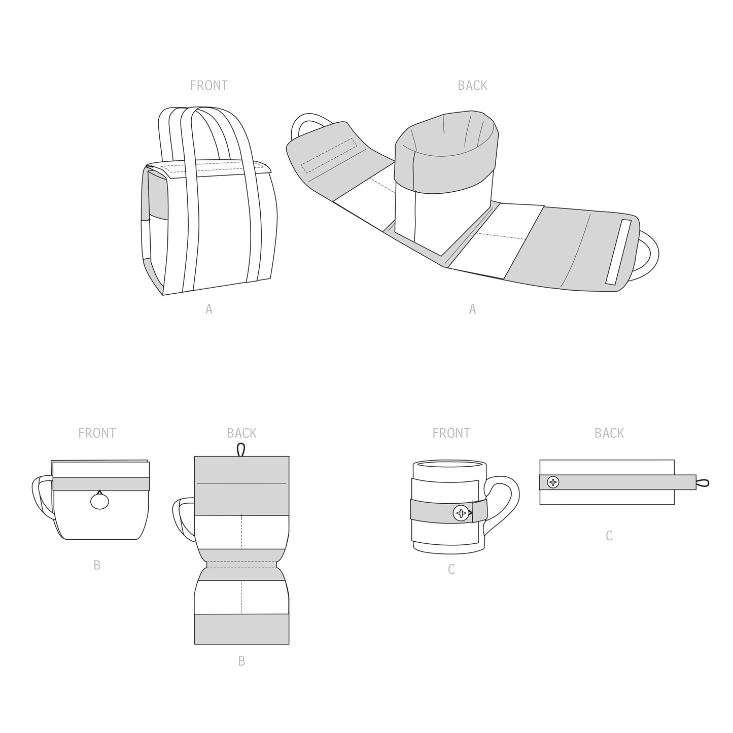 Simplicity SS9511 Mug & Tea Bag Case, Cozy