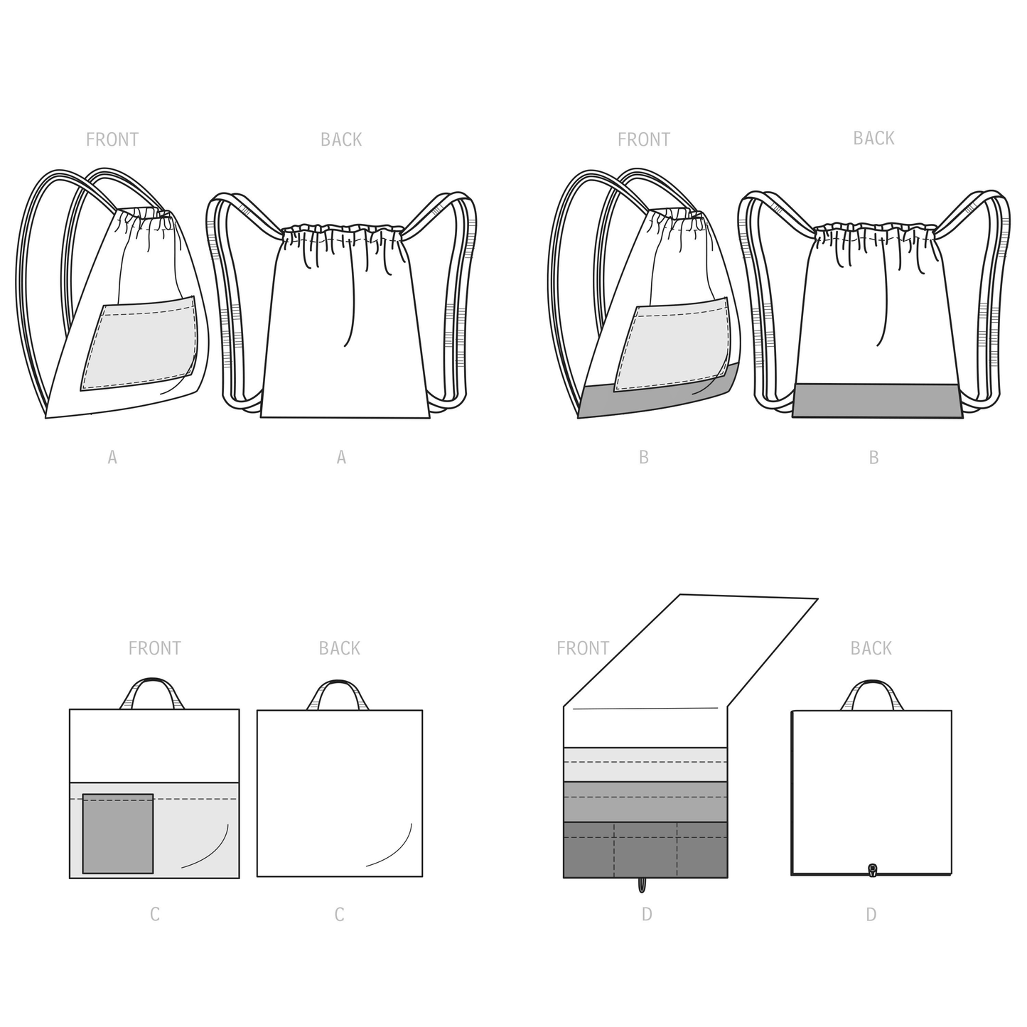 Simplicity SS9513 Backpack, Pillow, Organizer