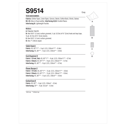 Simplicity SS9514 Tech Accessories