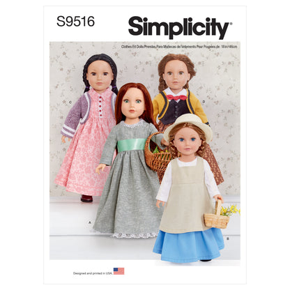 Simplicity SS9516 18" Doll Clothes