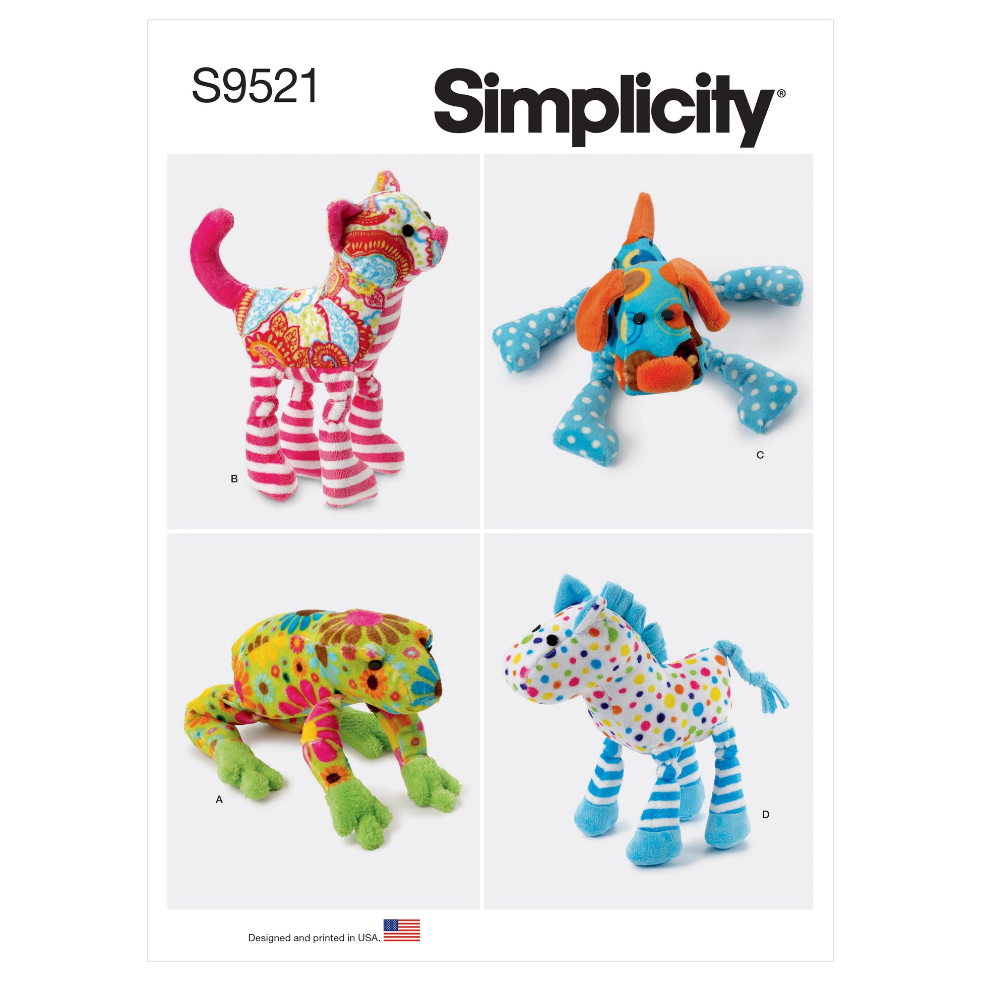 Simplicity SS9521 Plush Animals