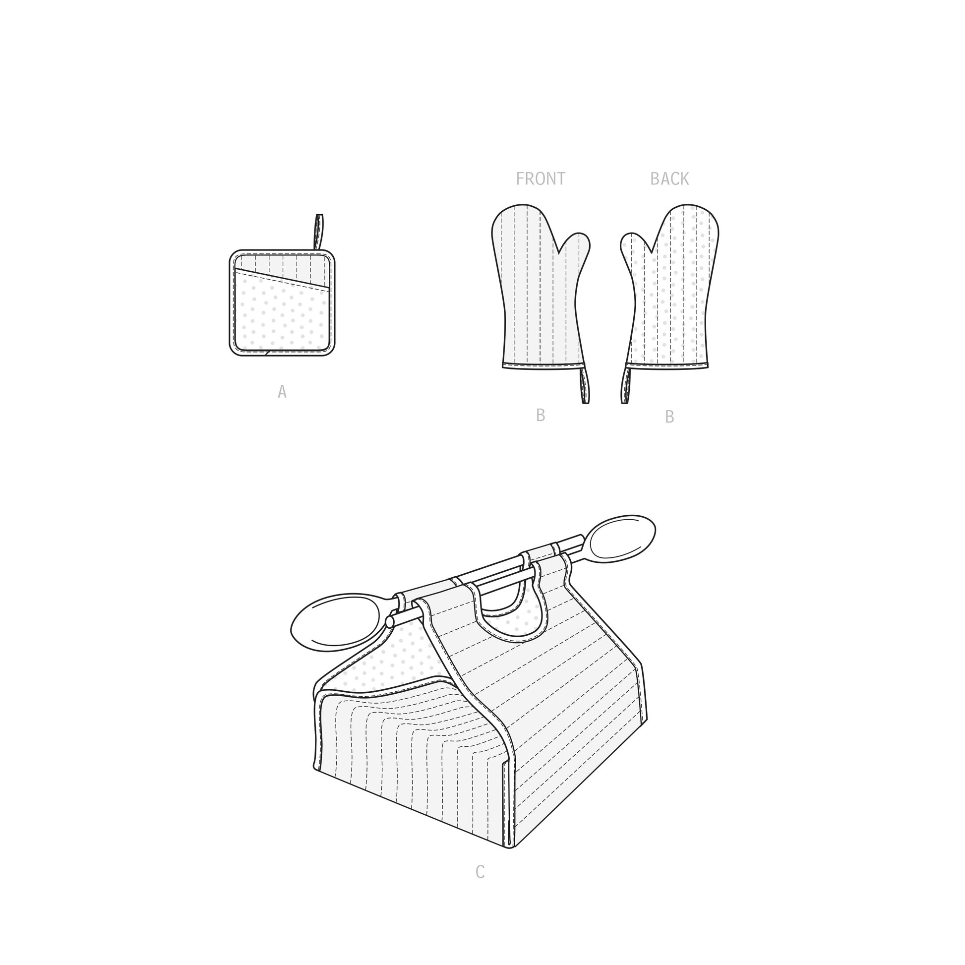 Simplicity SS9528 Mitt, Casserole/Pot Carry