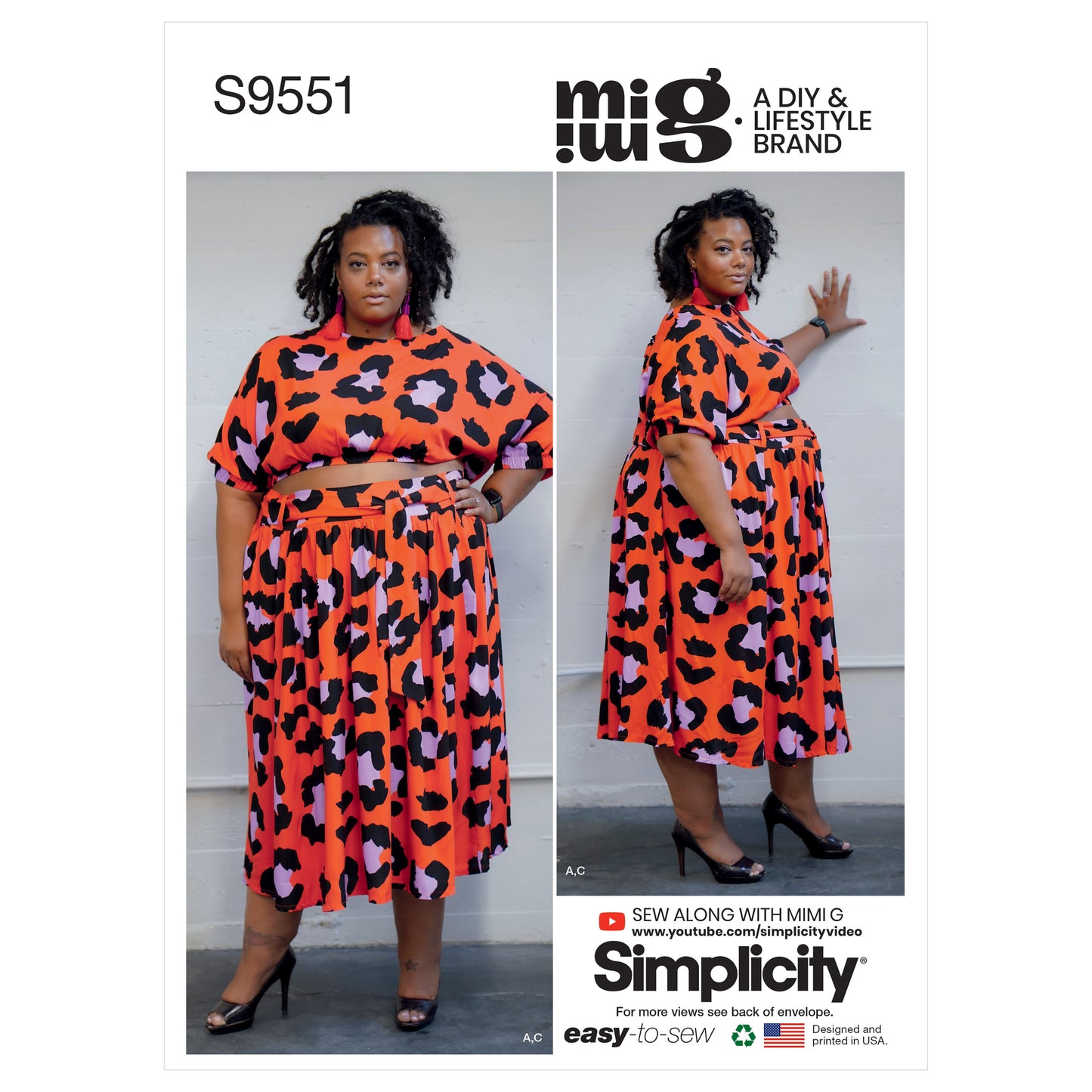 Simplicity SS9551 Women Top, Skirt, Short