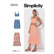 Simplicity SS9552 Misses' Top And Skirts