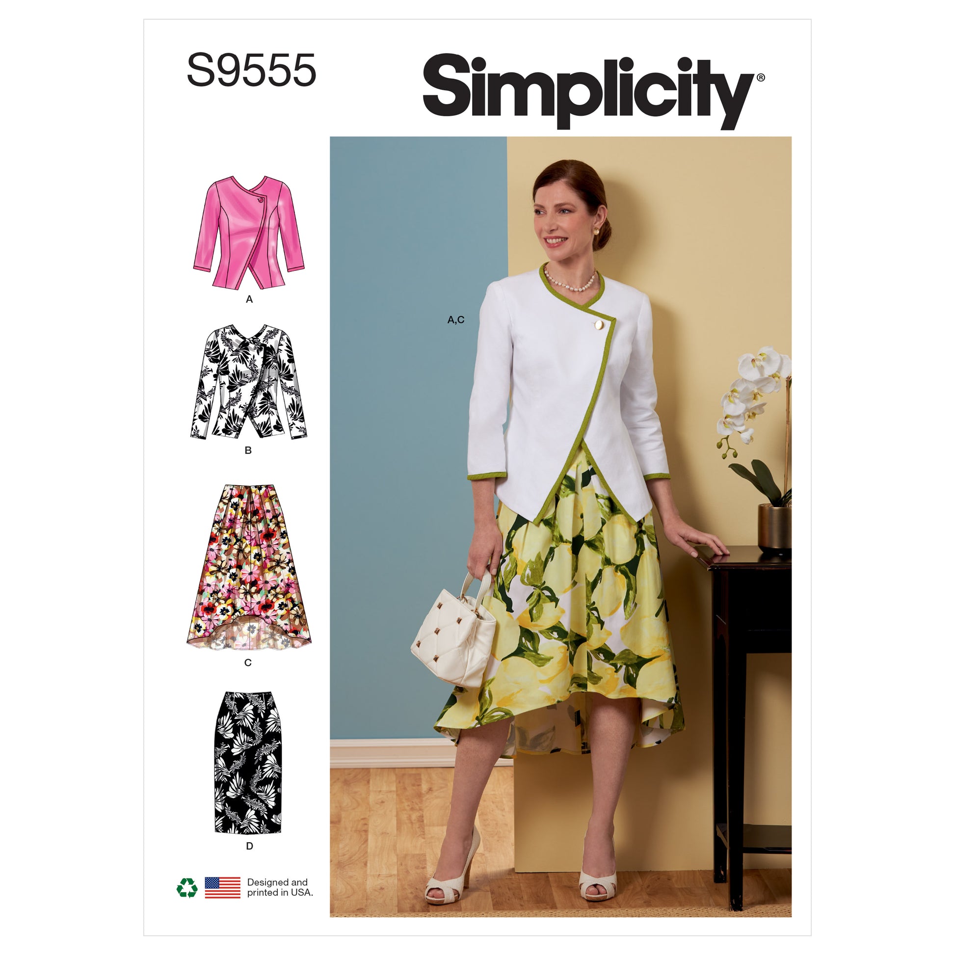 Simplicity SS9555 Misses' Jacket & Skirts