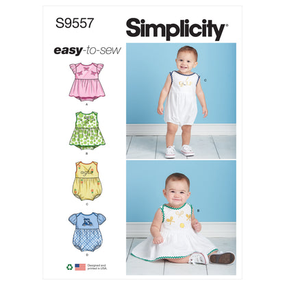 Simplicity SS9557 Babies' Romper