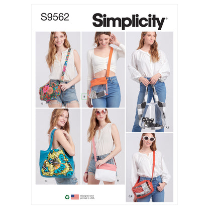 Simplicity SS9562 Tote, Bags And Pouch