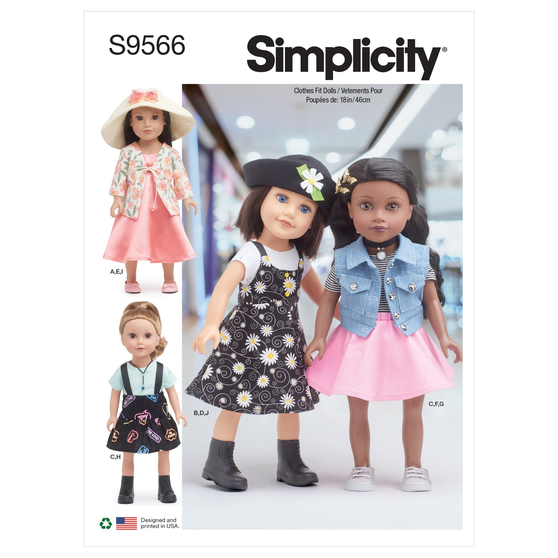 Simplicity SS9566 18" Doll Clothes