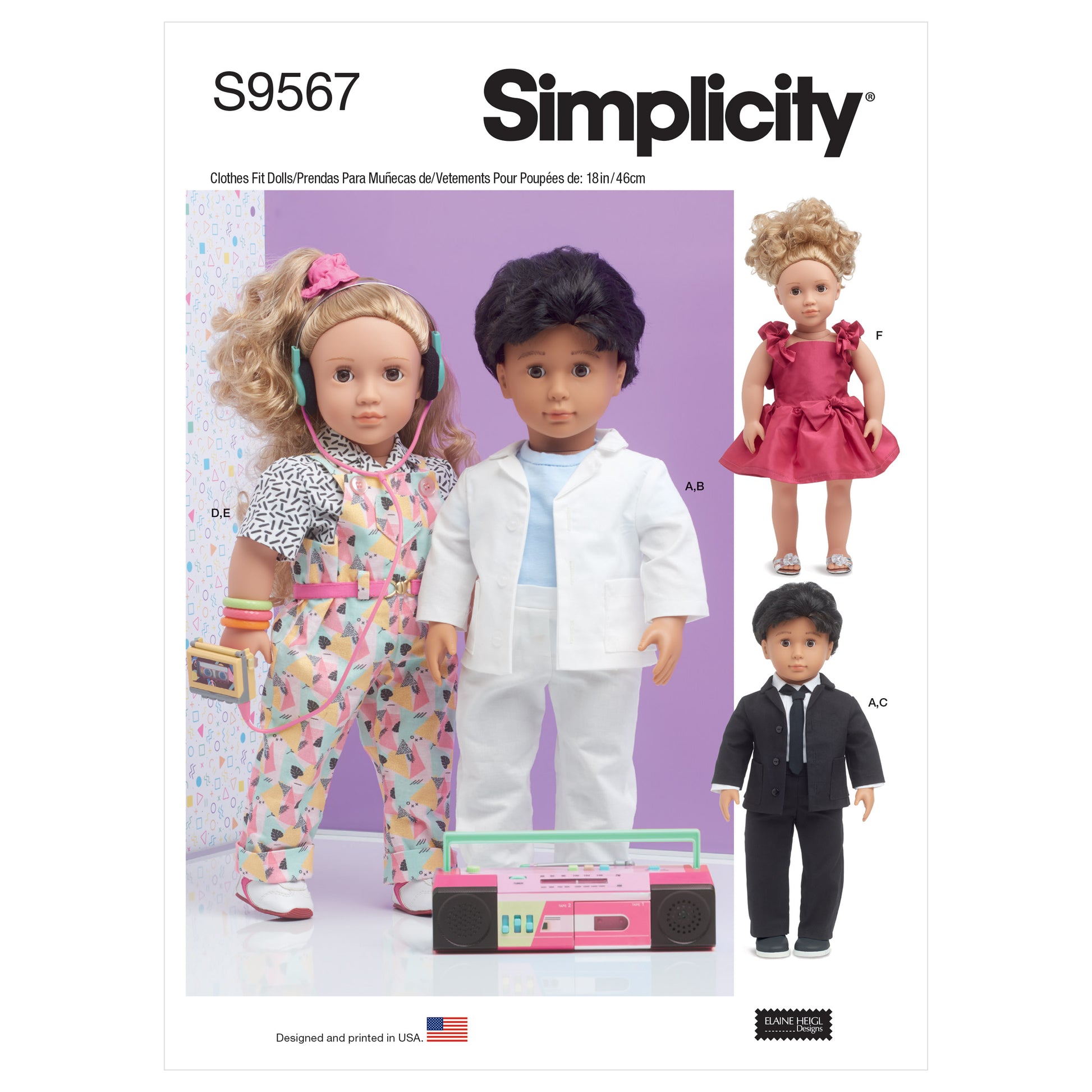 Simplicity SS9567 18" Doll Clothes