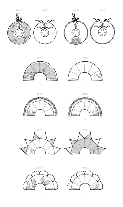 Simplicity Pattern SS9582 Pet Elizabethan Collars by Carla Reiss