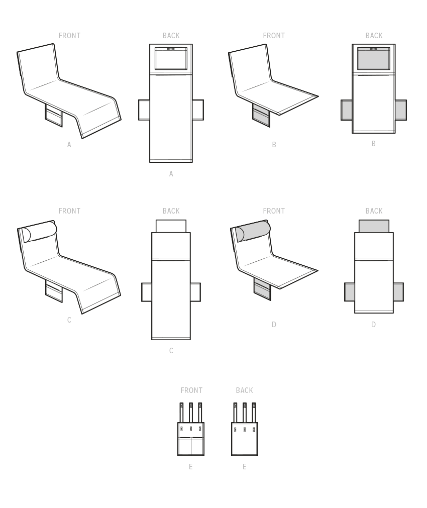 Simplicity Pattern SS9586 Lounge and Beach Chair Covers