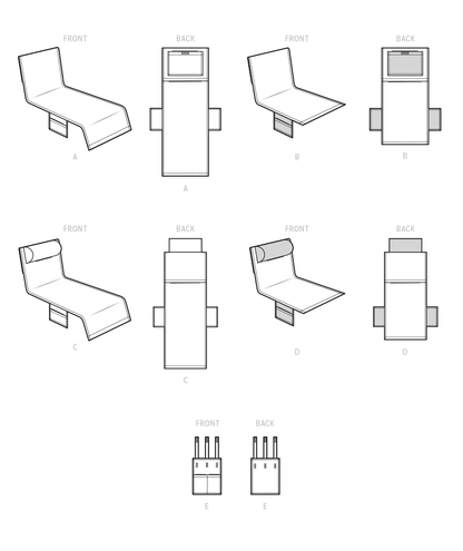 Simplicity Pattern SS9586 Lounge and Beach Chair Covers