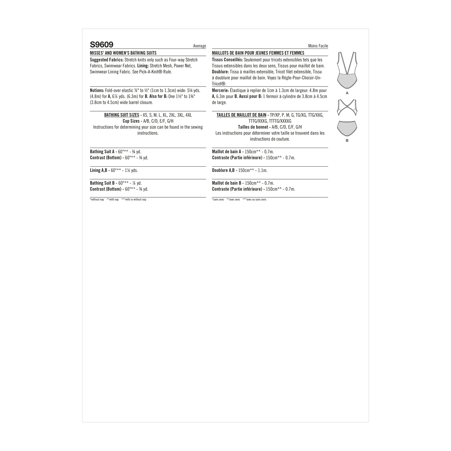 Simplicity Pattern SS9609 Misses' and Women's Swimsuits by Maddie Flanigan