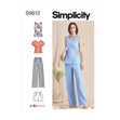 Simplicity Pattern SS9612 Misses' Tops, Pants and Shorts