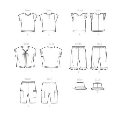 Simplicity Pattern SS9616 Babies' Tee-Shirts, Jacket, Pants and Hat