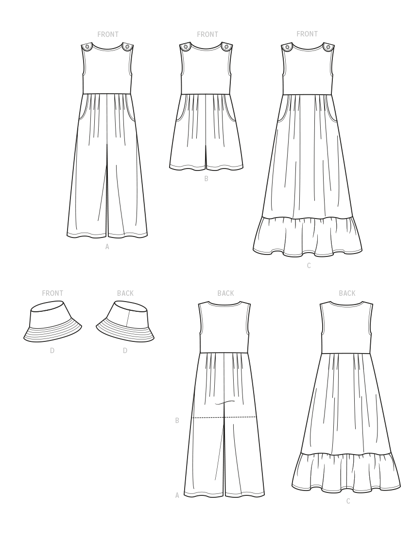 Simplicity Pattern SS9617 Children's and Girls' Jumpsuit, Romper and Dress