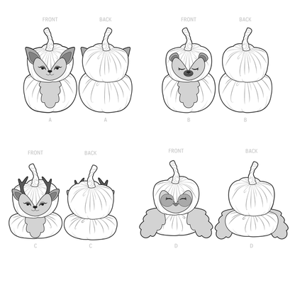 Simplicity Pattern S9622 Plush Pumpkin Animals