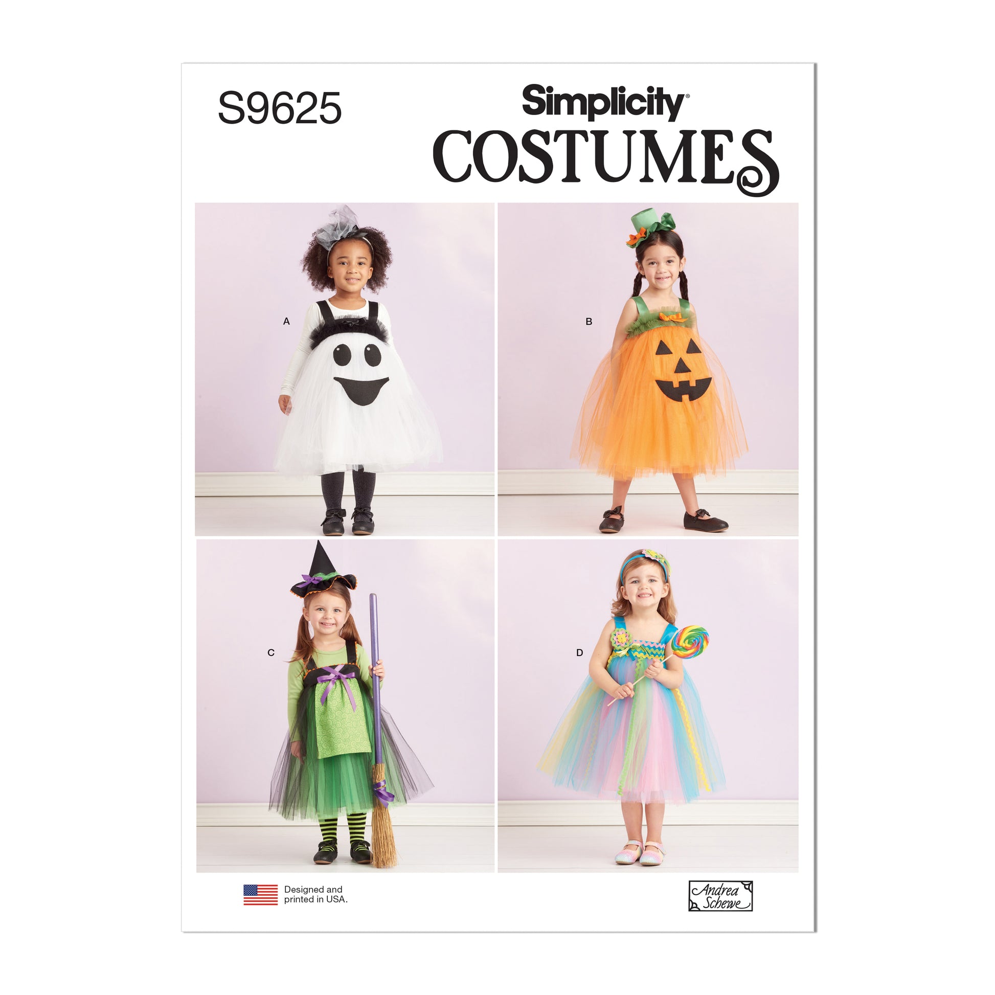 Simplicity Pattern S9625A Toddler's Tulle Costumes