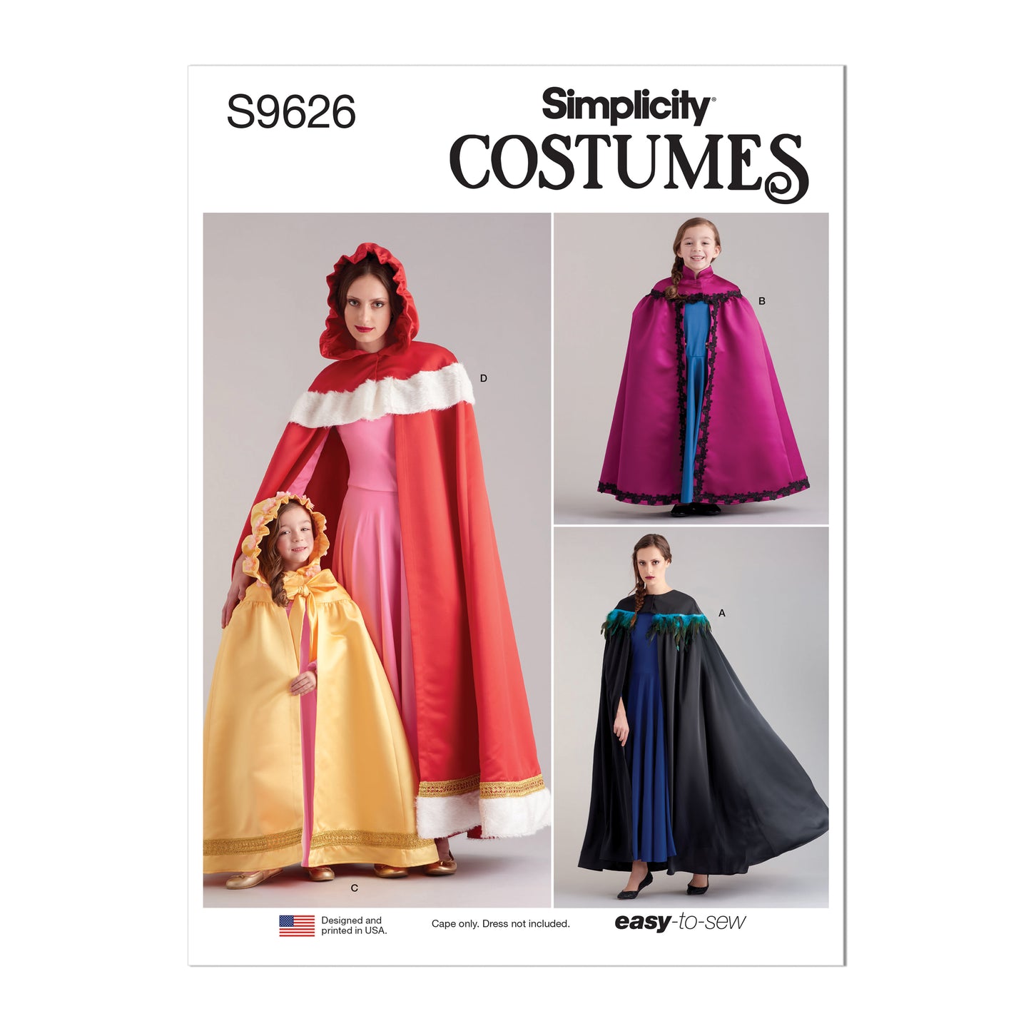 Simplicity Pattern S9626 Children & Misses' Costume