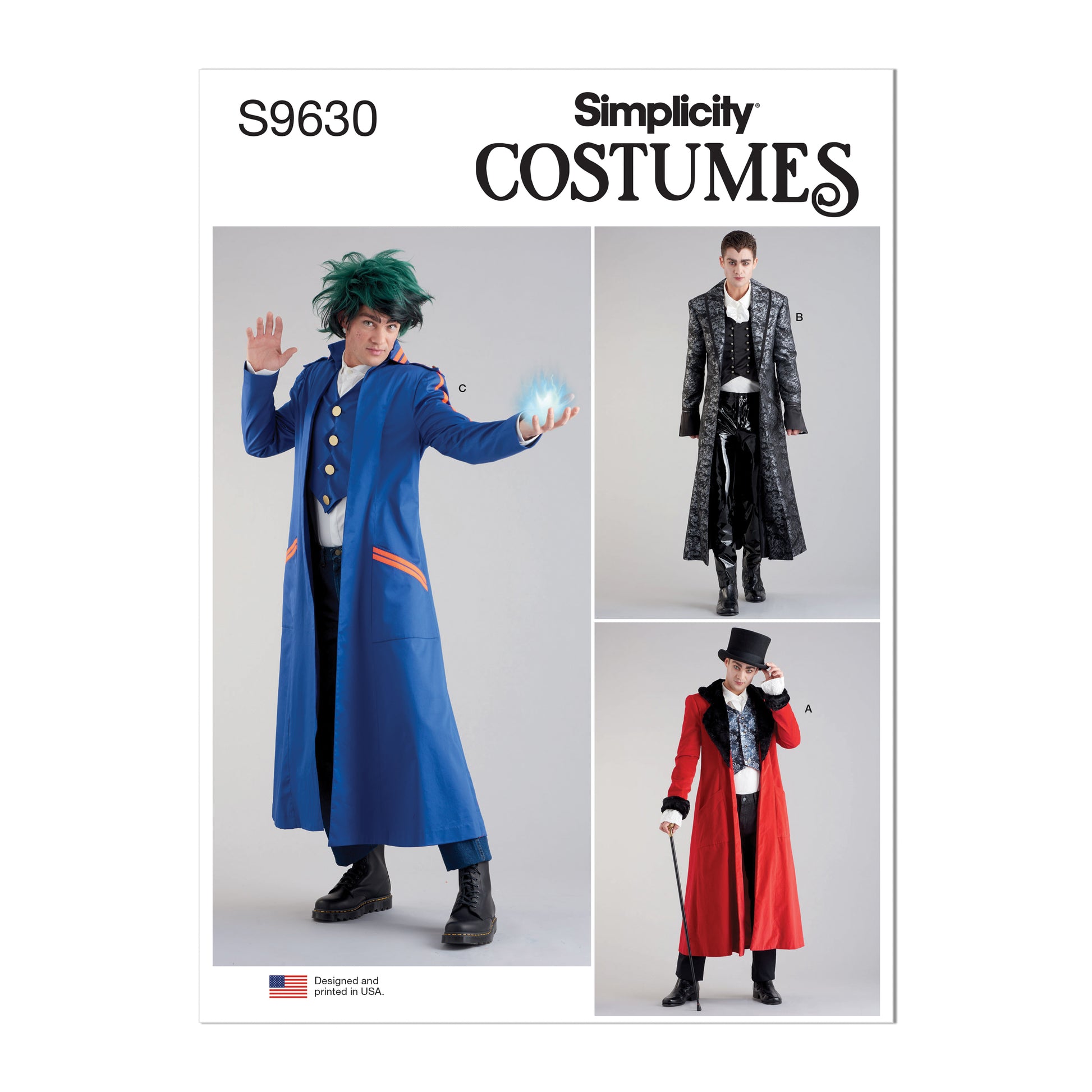 Simplicity Pattern S9630 Men's Costume Coats