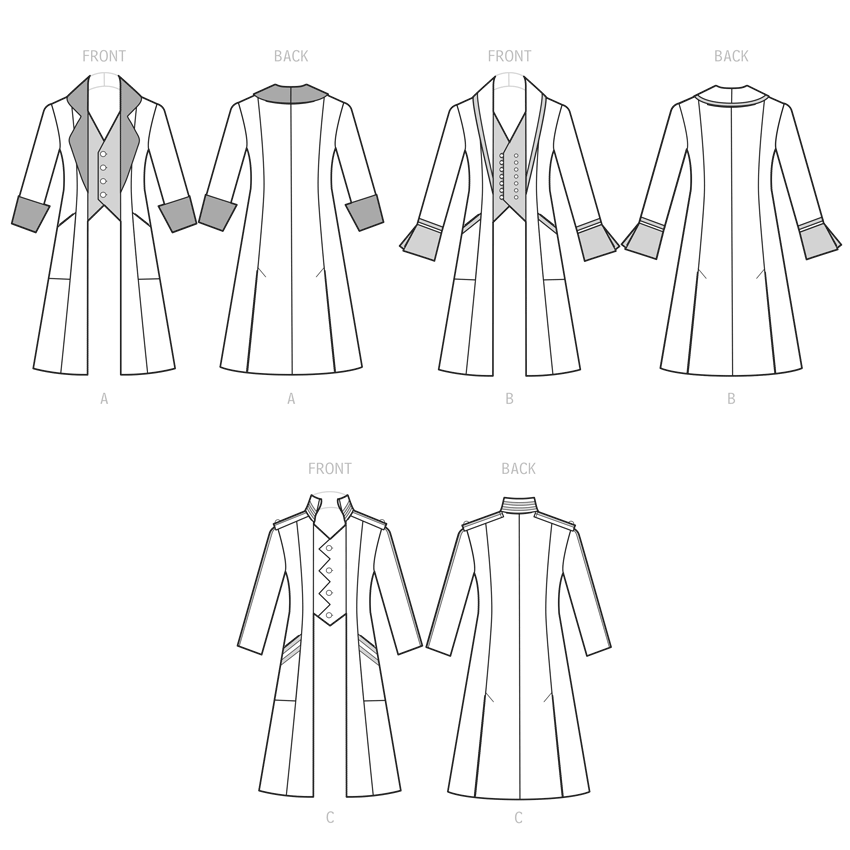 Simplicity Pattern S9630 Men's Costume Coats