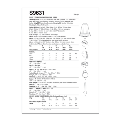 Simplicity S9631 Misses' Petti Skirt Accessories