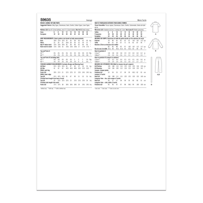 Simplicity Pattern S9635 Misses' Vintage Long Top Pants