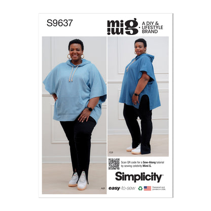 Simplicity Pattern S9637 Women's Hoods & Leggings