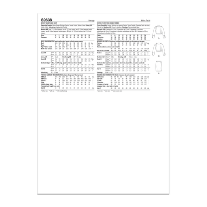 Simplicity Pattern S9638 Misses Jackets & Skirt