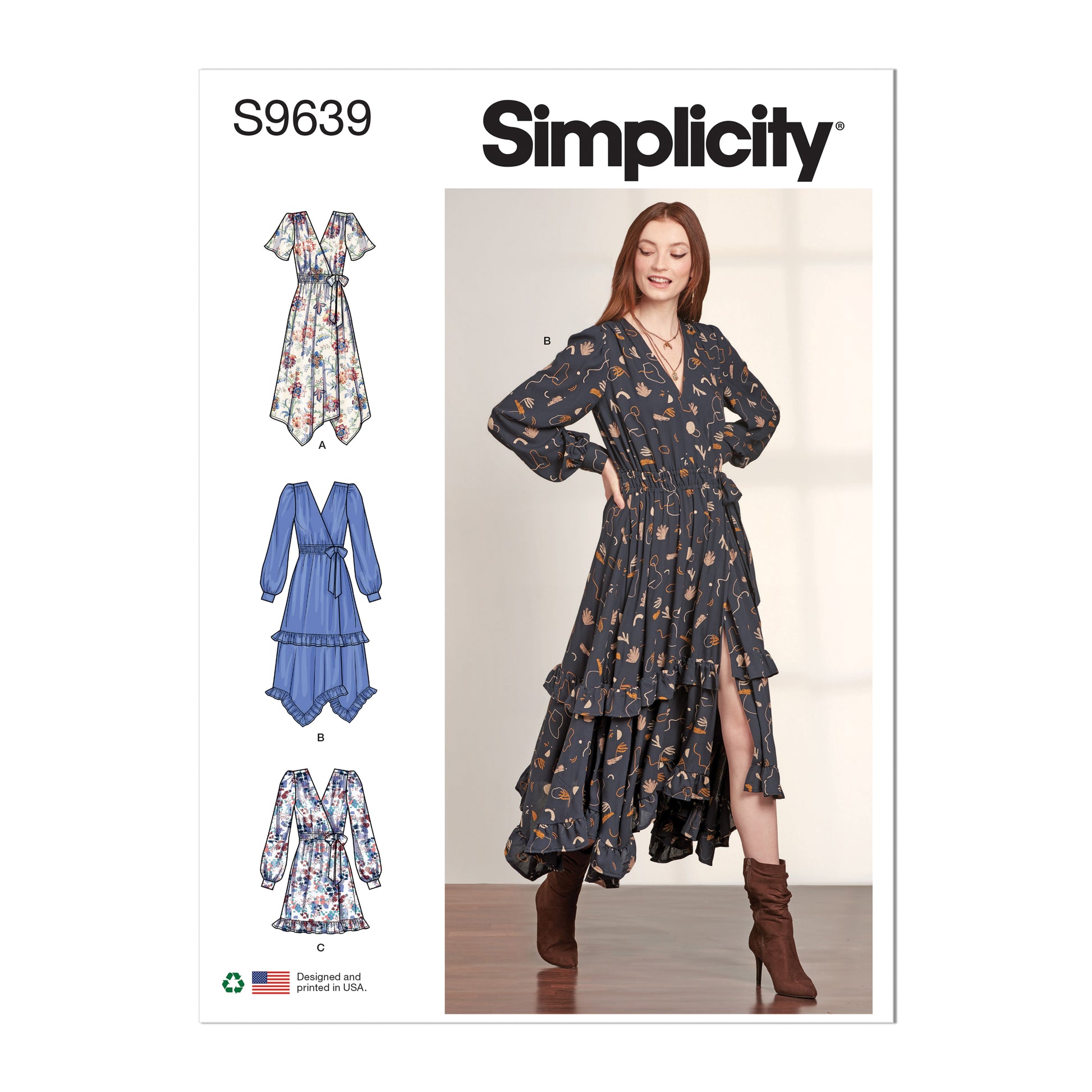 Simplicity Pattern S9639 Misses' Wrap Dress