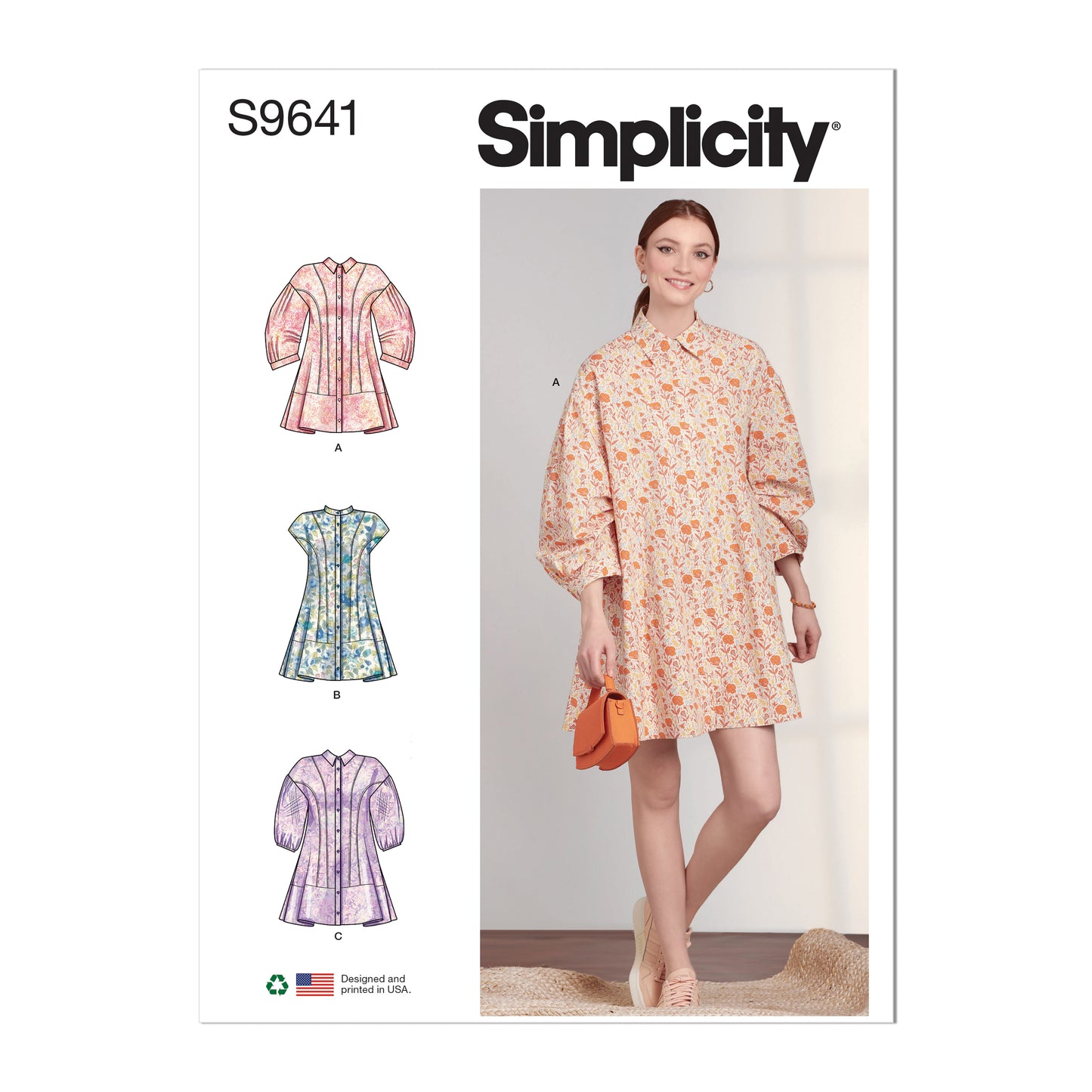 Simplicity Pattern S9641 Misses' Button Down Dress