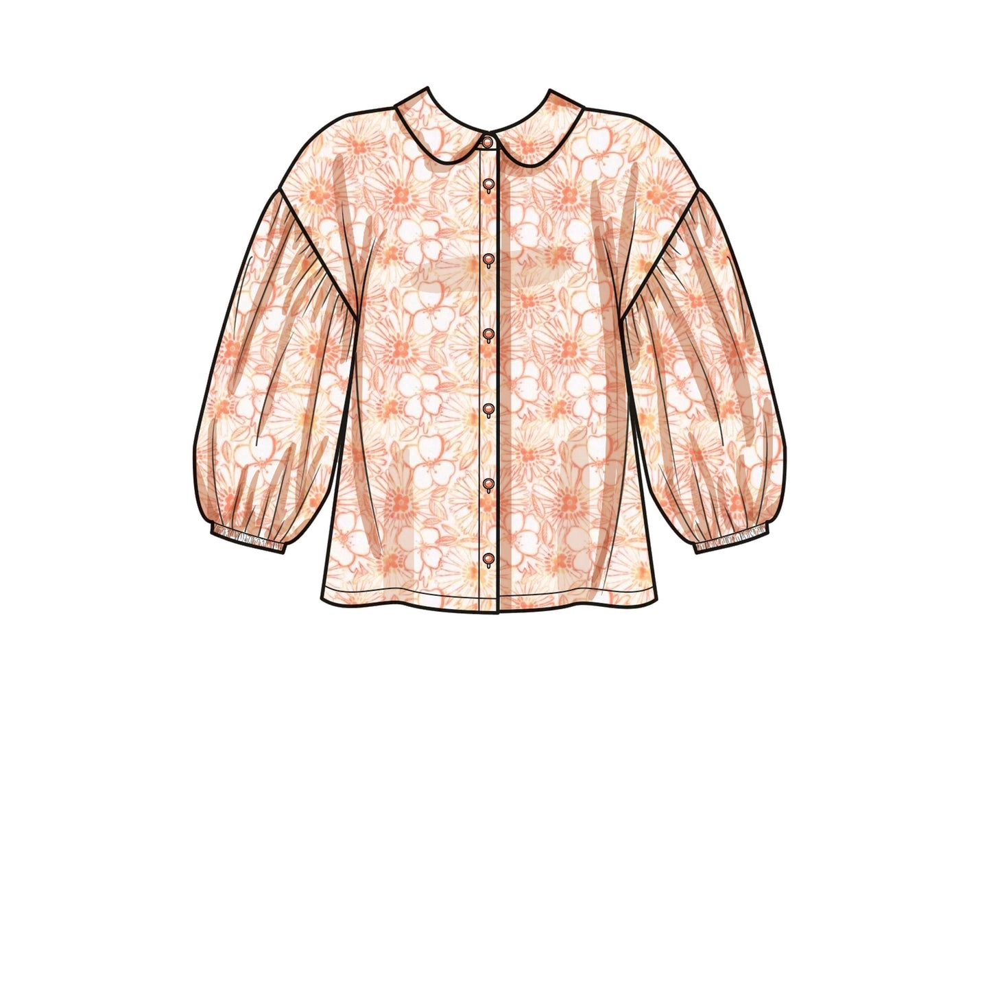 Simplicity Pattern S9646 Misses' Button Down Top