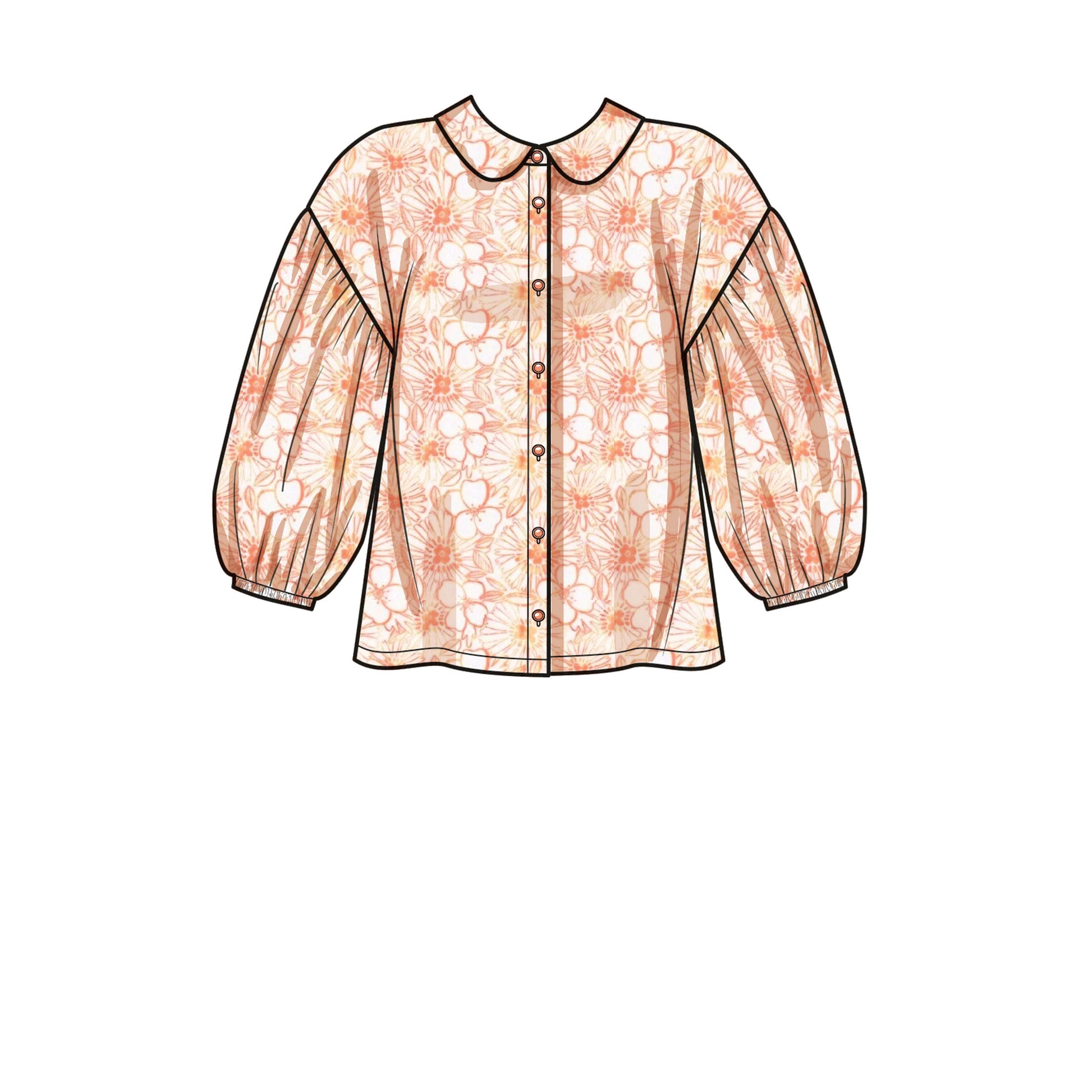 Simplicity Pattern S9646 Misses' Button Down Top