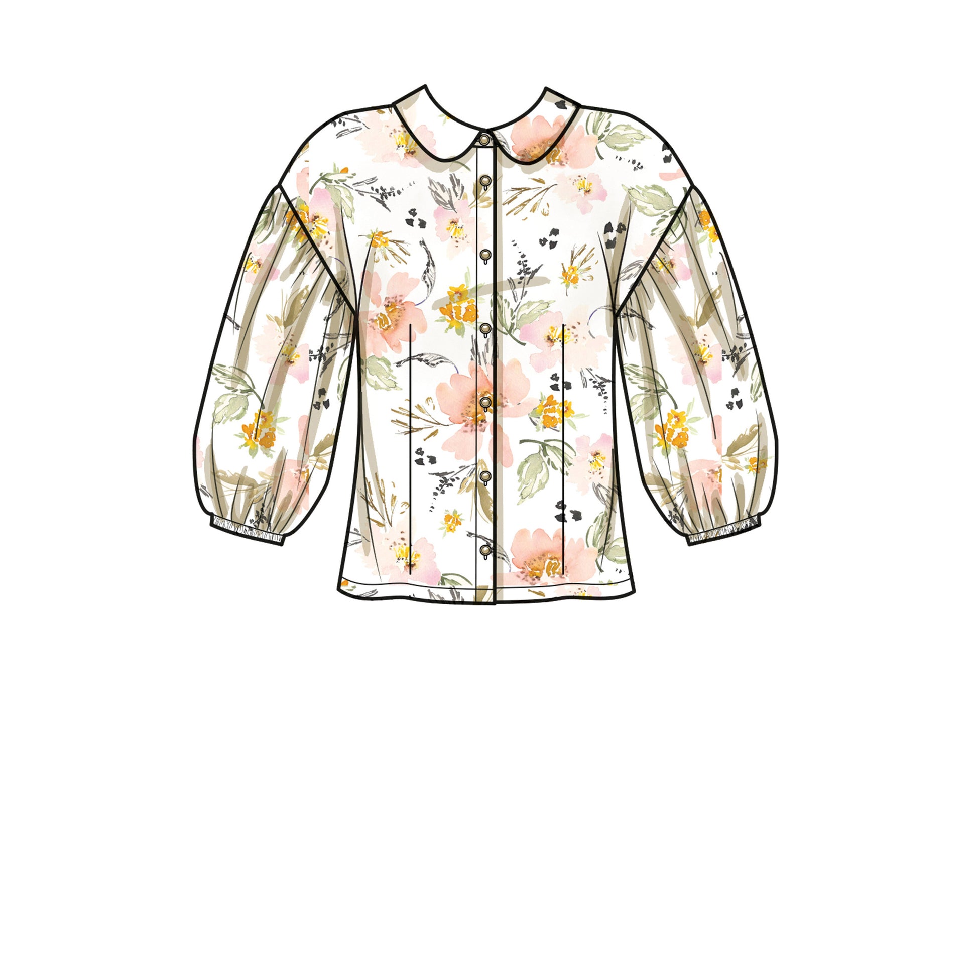 Simplicity Pattern S9646 Misses' Button Down Top