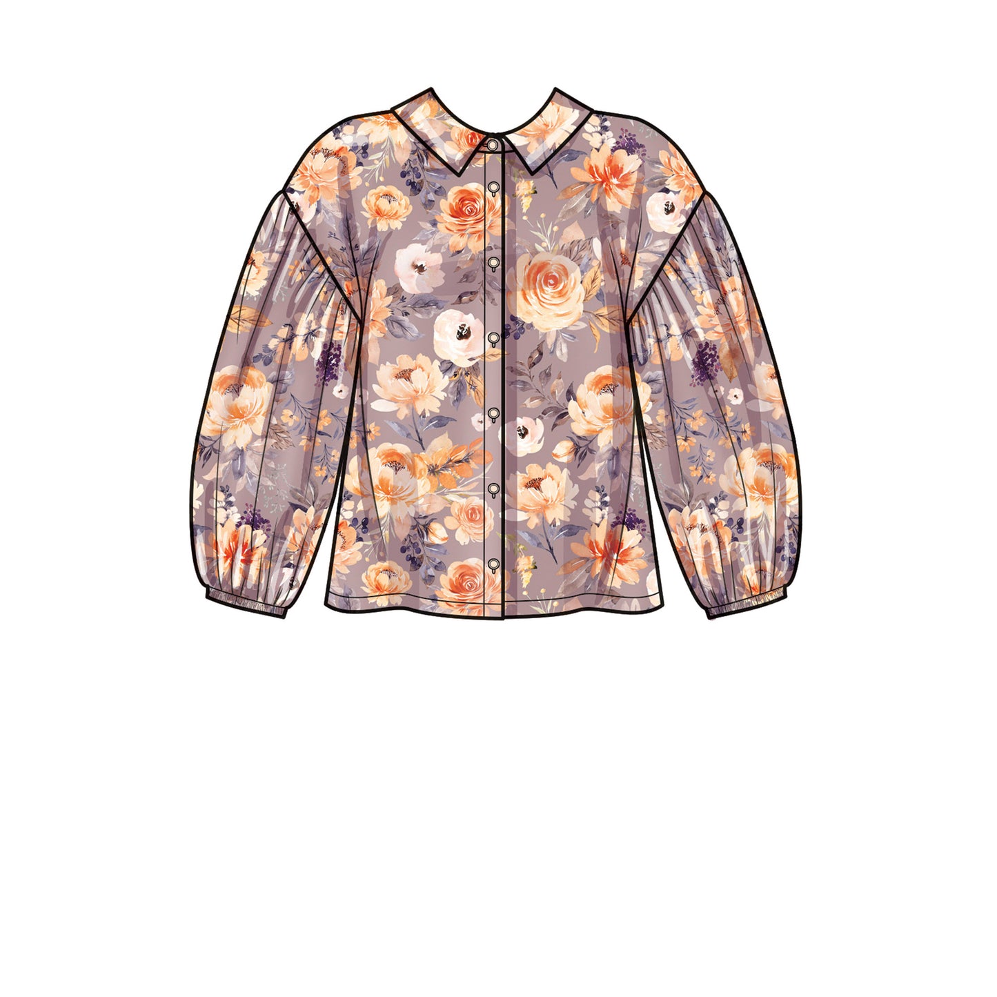 Simplicity Pattern S9646 Misses' Button Down Top