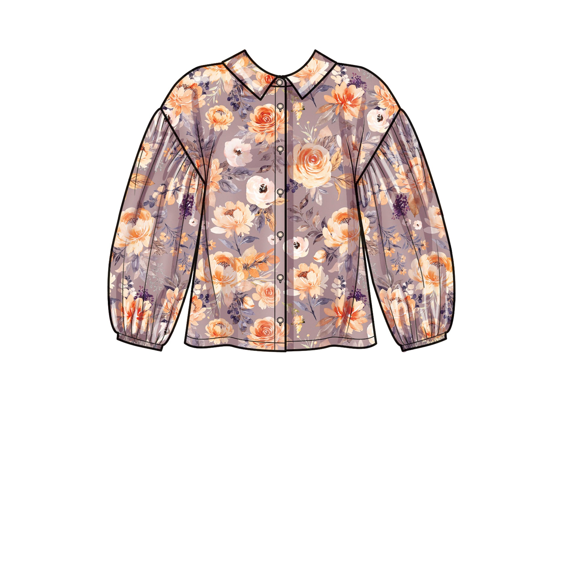 Simplicity Pattern S9646 Misses' Button Down Top