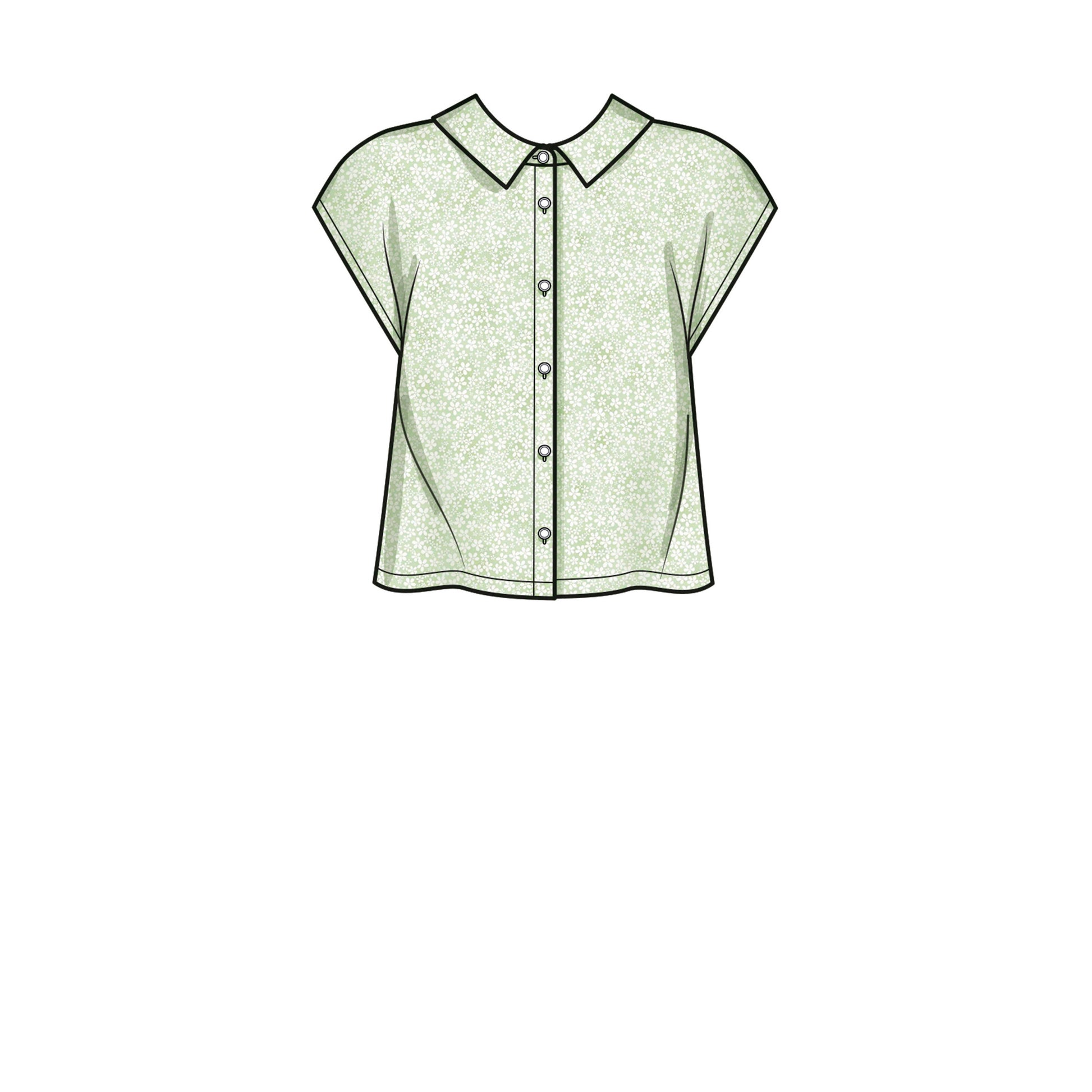 Simplicity Pattern S9646 Misses' Button Down Top