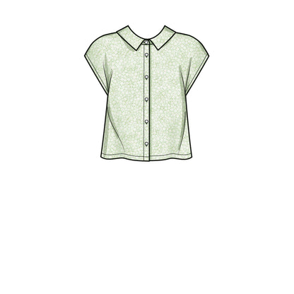 Simplicity Pattern S9646 Misses' Button Down Top