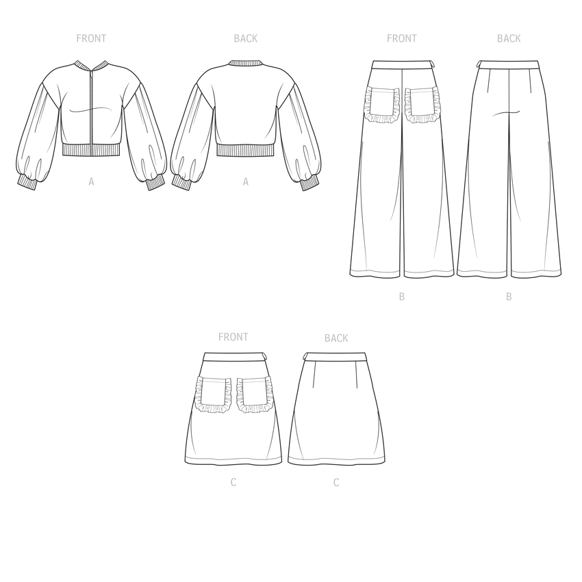 Simplicity Pattern S9654 Child Jacket Pants & Skirt