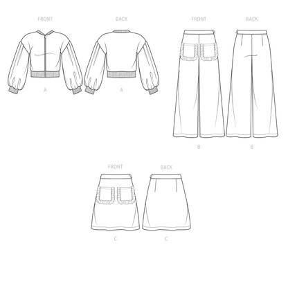 Simplicity Pattern S9654 Child Jacket Pants & Skirt