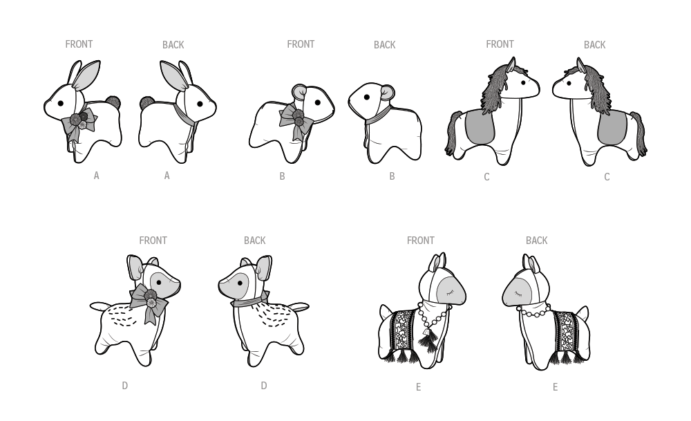 Simplicity Pattern 9666 Stuffed Bunny