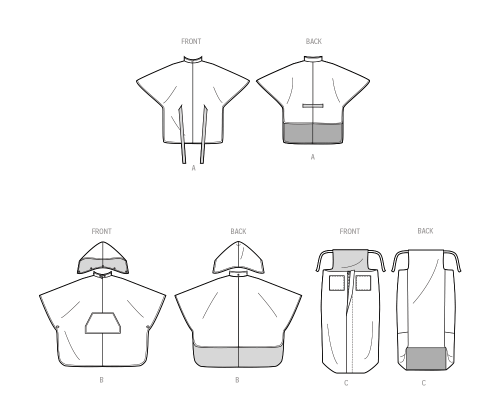 Simplicity Pattern 9671 Ponchos