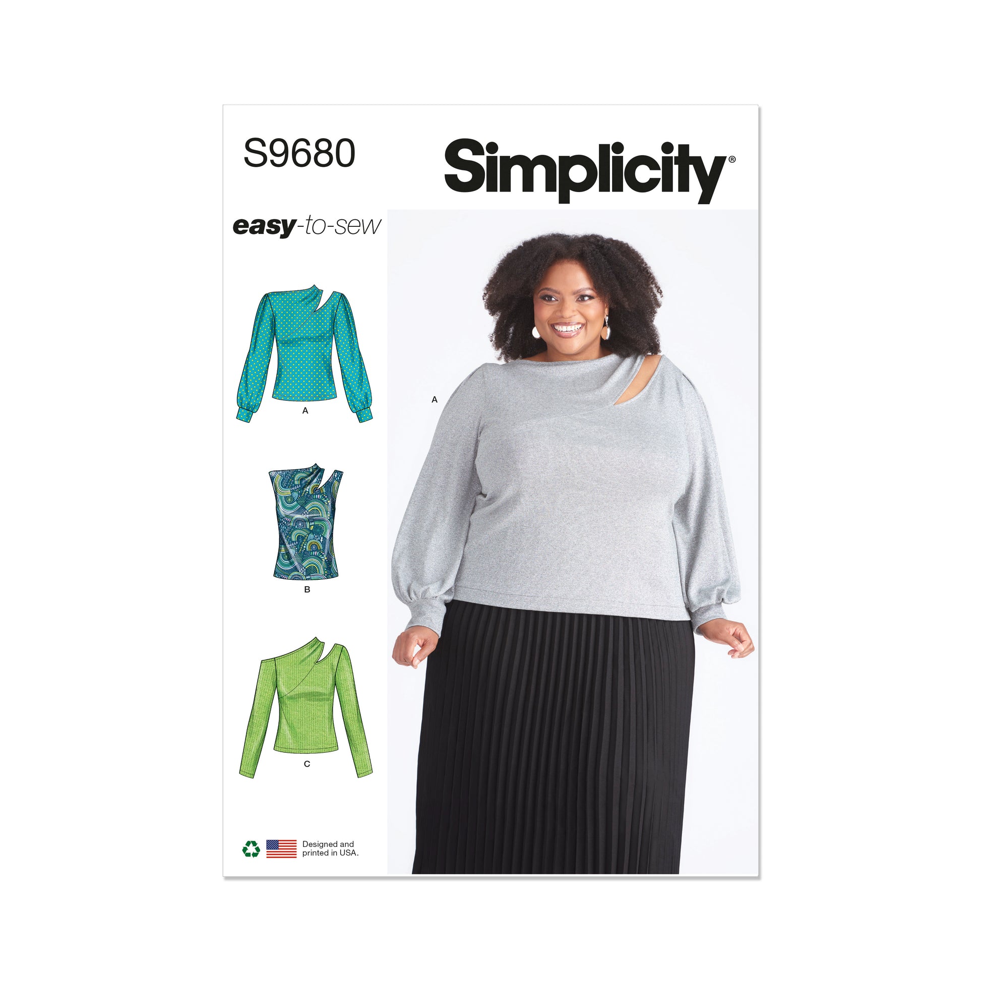 Simplicity Pattern 9680 Plus Size Top/Vest