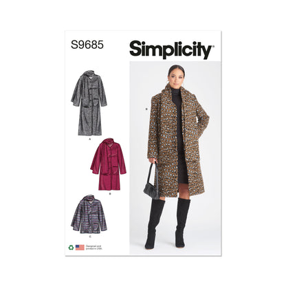 Simplicity Pattern 9685 Misses Jacket/Coat